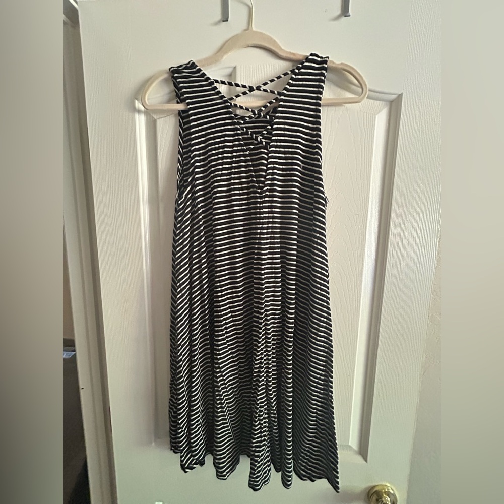 Francesca's Collections Black and White Striped Dress
